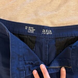 Blue twill shorts